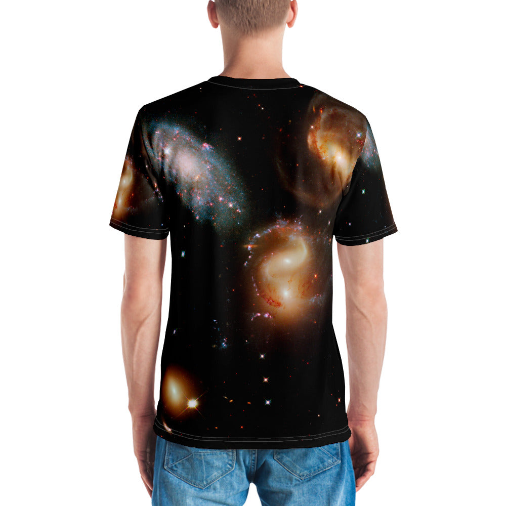 Skydiving T-shirts SPACE - Galactic wreckage in Stephan's Quintet - Men’s T-shirt, T-shirt, Skydiving Apparel, Skydiving Apparel, Skydiving Apparel, Skydiving Gear, Olympics, T-Shirts, Skydive Chicago, Skydive City, Skydive Perris, Drop Zone Apparel, USPA, united states parachute association, Freefly, BASE, World Record,