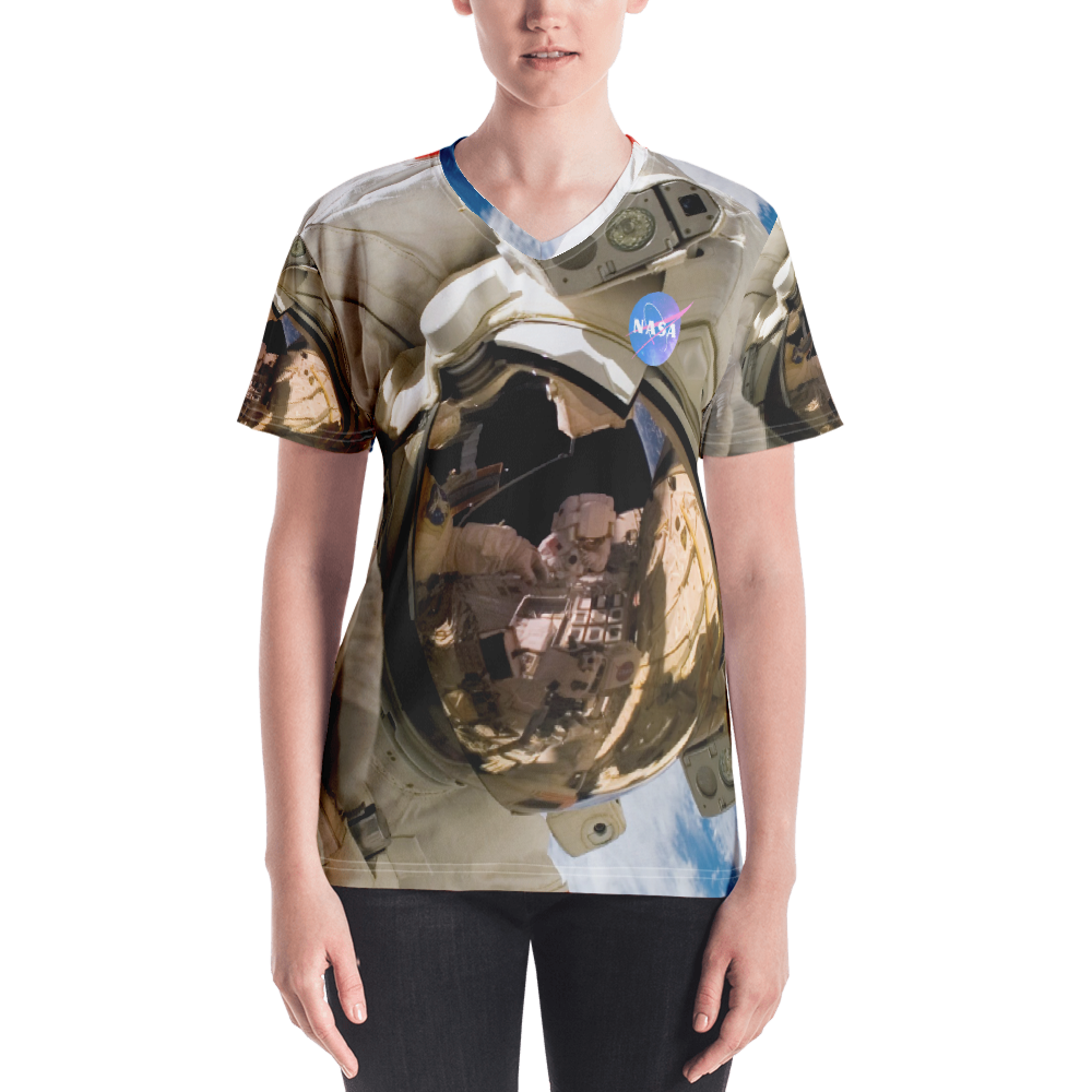 Skydiving T-shirts NASA - Astronaut - USA - Women's sublimation t-shirt, T-shirt, Skydiving Apparel, Skydiving Apparel, Skydiving Apparel, Skydiving Gear, Olympics, T-Shirts, Skydive Chicago, Skydive City, Skydive Perris, Drop Zone Apparel, USPA, united states parachute association, Freefly, BASE, World Record,