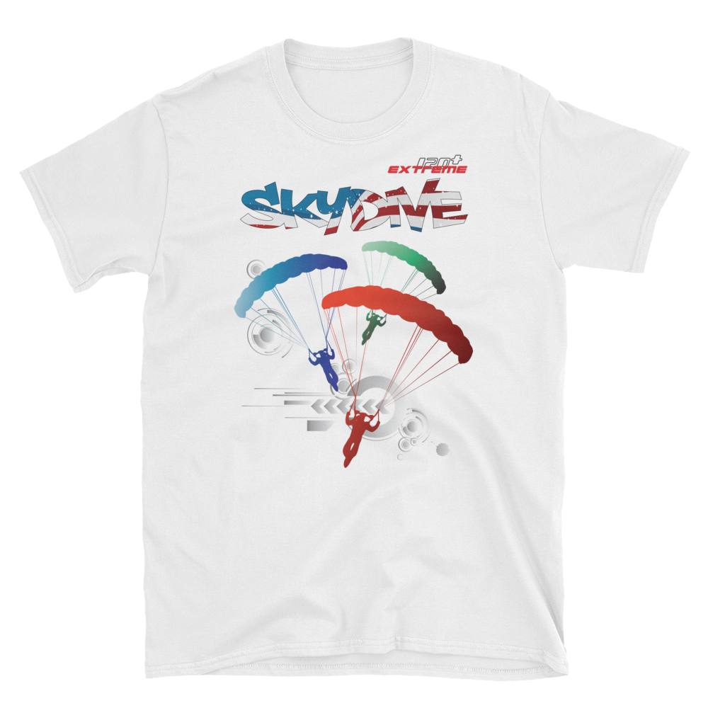 Skydiving T-shirts - Skydive World All Over - AMERICA - Cotton Tee -, Shirts, Skydiving Apparel, Skydiving Apparel, Skydiving Apparel, Skydiving Gear, Olympics, T-Shirts, Skydive Chicago, Skydive City, Skydive Perris, Drop Zone Apparel, USPA, united states parachute association, Freefly, BASE, World Record,