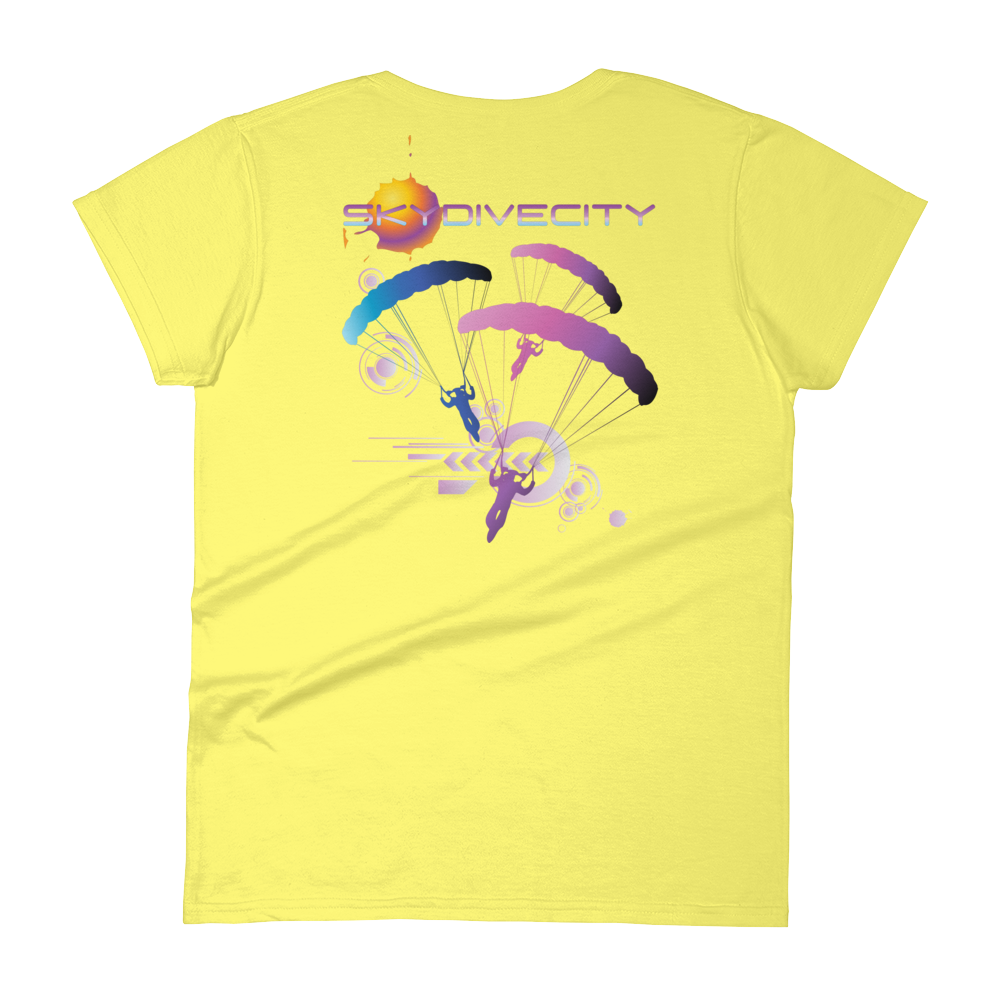 Skydiving T-shirts Skydive City - Flamingo - Women`s Colored T-Shirts, Women's Colored Tees, Skydiving Apparel, Skydiving Apparel, Skydiving Apparel, Skydiving Gear, Olympics, T-Shirts, Skydive Chicago, Skydive City, Skydive Perris, Drop Zone Apparel, USPA, united states parachute association, Freefly, BASE, World Record,