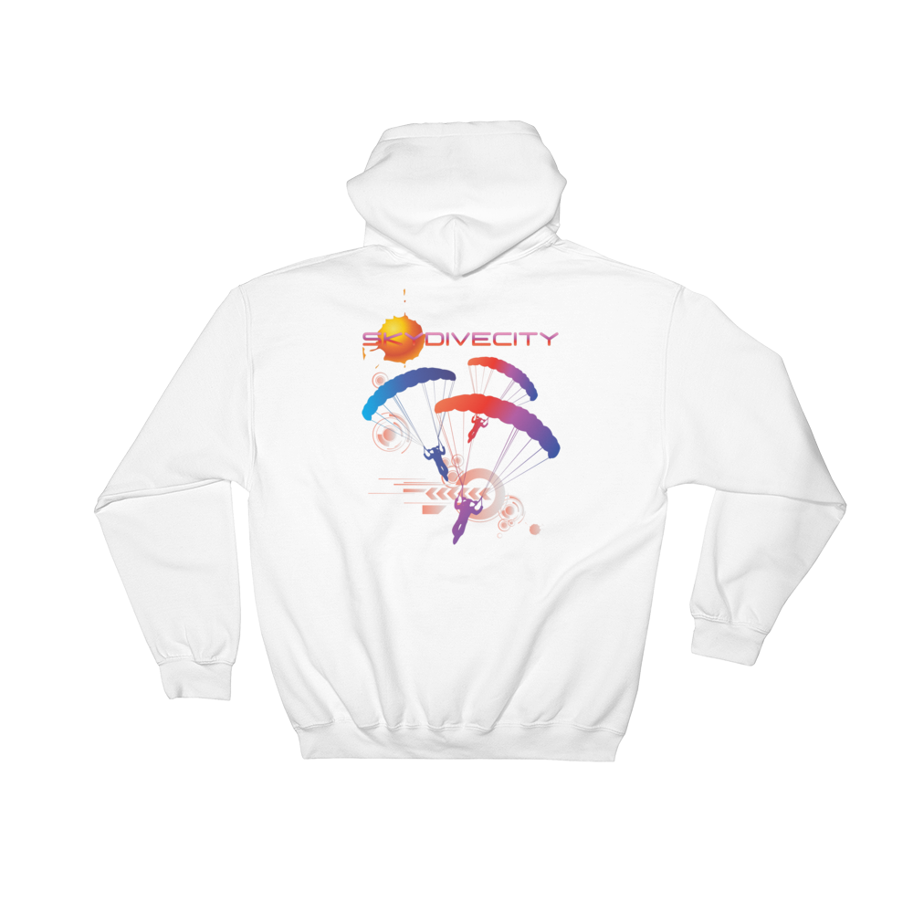 Skydiving T-shirts Skydiving Hoodie - Skydive City - Sunset - Unisex Hooded Sweatshirt, Hoodies, Skydiving Apparel, Skydiving Apparel, Skydiving Apparel, Skydiving Gear, Olympics, T-Shirts, Skydive Chicago, Skydive City, Skydive Perris, Drop Zone Apparel, USPA, united states parachute association, Freefly, BASE, World Record,