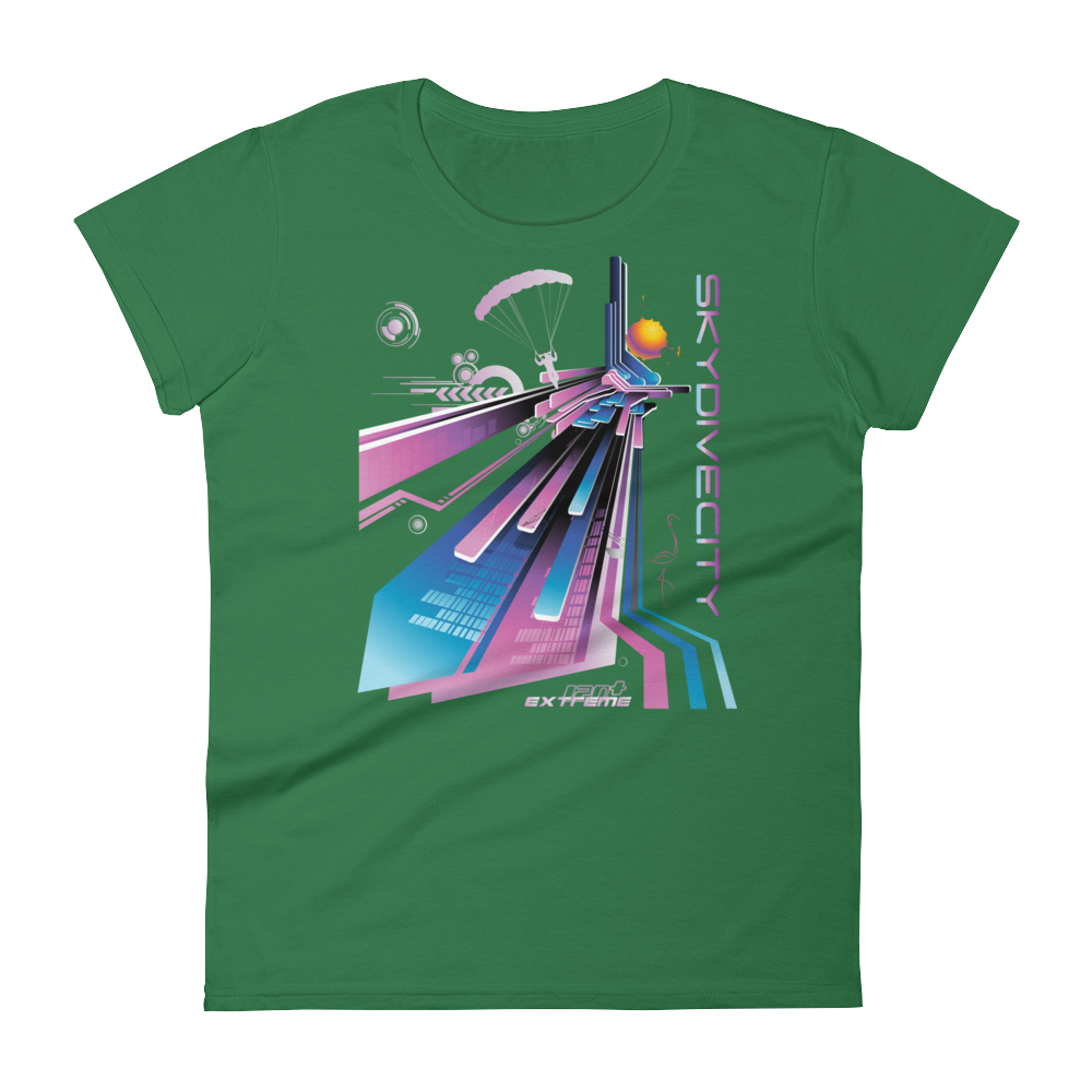 Skydiving T-shirts Skydive City - Flamingo - Women`s Colored T-Shirts, Women's Colored Tees, Skydiving Apparel, Skydiving Apparel, Skydiving Apparel, Skydiving Gear, Olympics, T-Shirts, Skydive Chicago, Skydive City, Skydive Perris, Drop Zone Apparel, USPA, united states parachute association, Freefly, BASE, World Record,