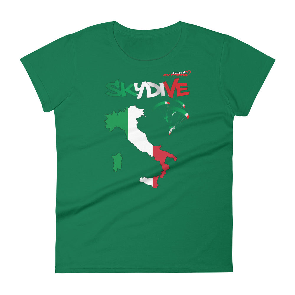 Skydiving T-shirts - Skydive All World - ITALY - Ladies' Tee -, Shirts, Skydiving Apparel, Skydiving Apparel, Skydiving Apparel, Skydiving Gear, Olympics, T-Shirts, Skydive Chicago, Skydive City, Skydive Perris, Drop Zone Apparel, USPA, united states parachute association, Freefly, BASE, World Record,