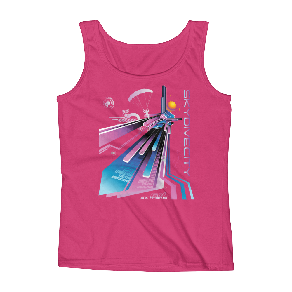 Skydiving T-shirts Ladies' Tank - Skydive City - Flamingo, Tanks, Skydiving Apparel, Skydiving Apparel, Skydiving Apparel, Skydiving Gear, Olympics, T-Shirts, Skydive Chicago, Skydive City, Skydive Perris, Drop Zone Apparel, USPA, united states parachute association, Freefly, BASE, World Record,