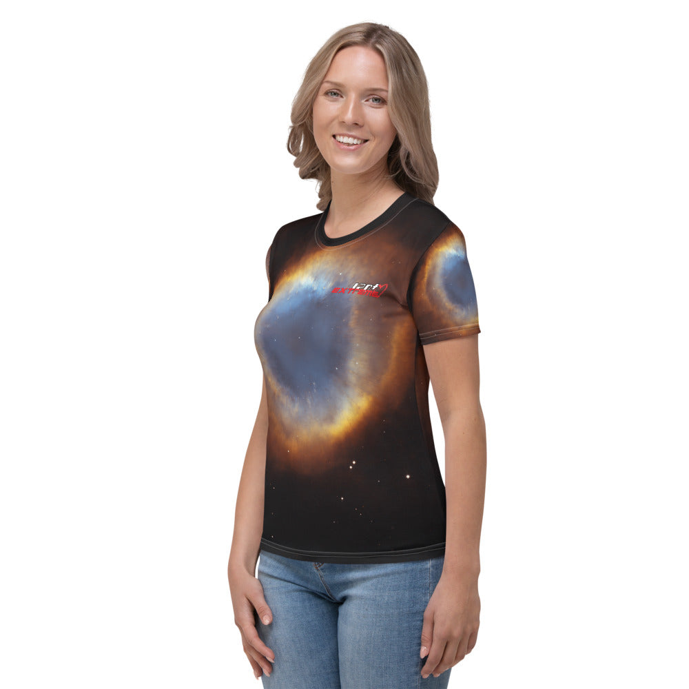 Skydiving T-shirts Galaxy - Glory of Helix Nebula - Women's sublimation t-shirt, T-shirt, Skydiving Apparel, Skydiving Apparel, Skydiving Apparel, Skydiving Gear, Olympics, T-Shirts, Skydive Chicago, Skydive City, Skydive Perris, Drop Zone Apparel, USPA, united states parachute association, Freefly, BASE, World Record,