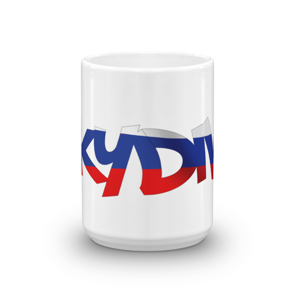 Skydiving T-shirts Skydiving Mug Team Russia, White Mugs, Skydiving Apparel, Skydiving Apparel, Skydiving Apparel, Skydiving Gear, Olympics, T-Shirts, Skydive Chicago, Skydive City, Skydive Perris, Drop Zone Apparel, USPA, united states parachute association, Freefly, BASE, World Record,