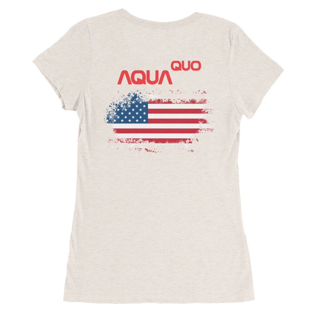 Skydiving T-shirts AquaQuo - "My Status Quo is Aqua Quo" -  Ladies' T-Shirt, , Skydiving Apparel ™, Skydiving Apparel, Skydiving Apparel, Skydiving Gear, Olympics, T-Shirts, Skydive Chicago, Skydive City, Skydive Perris, Drop Zone Apparel, USPA, united states parachute association, Freefly, BASE, World Record,