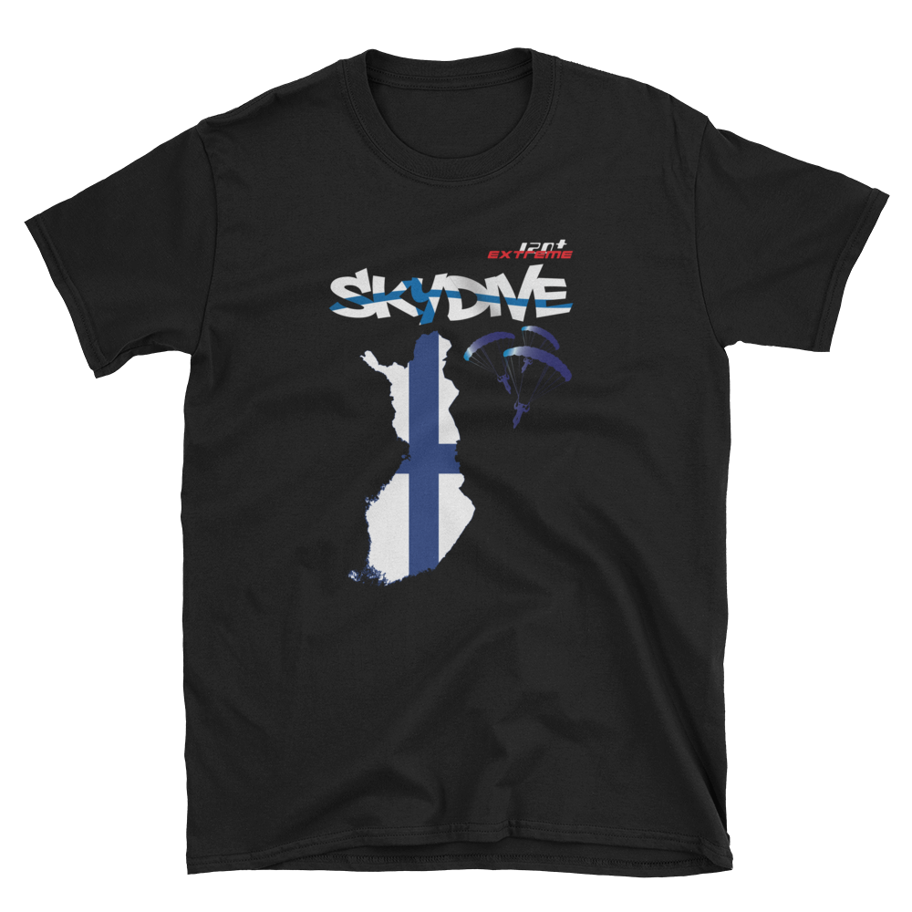 Skydiving T-shirts - Skydive World - FINLAND - Cotton Tee -, Shirts, Skydiving Apparel, Skydiving Apparel, Skydiving Apparel, Skydiving Gear, Olympics, T-Shirts, Skydive Chicago, Skydive City, Skydive Perris, Drop Zone Apparel, USPA, united states parachute association, Freefly, BASE, World Record,