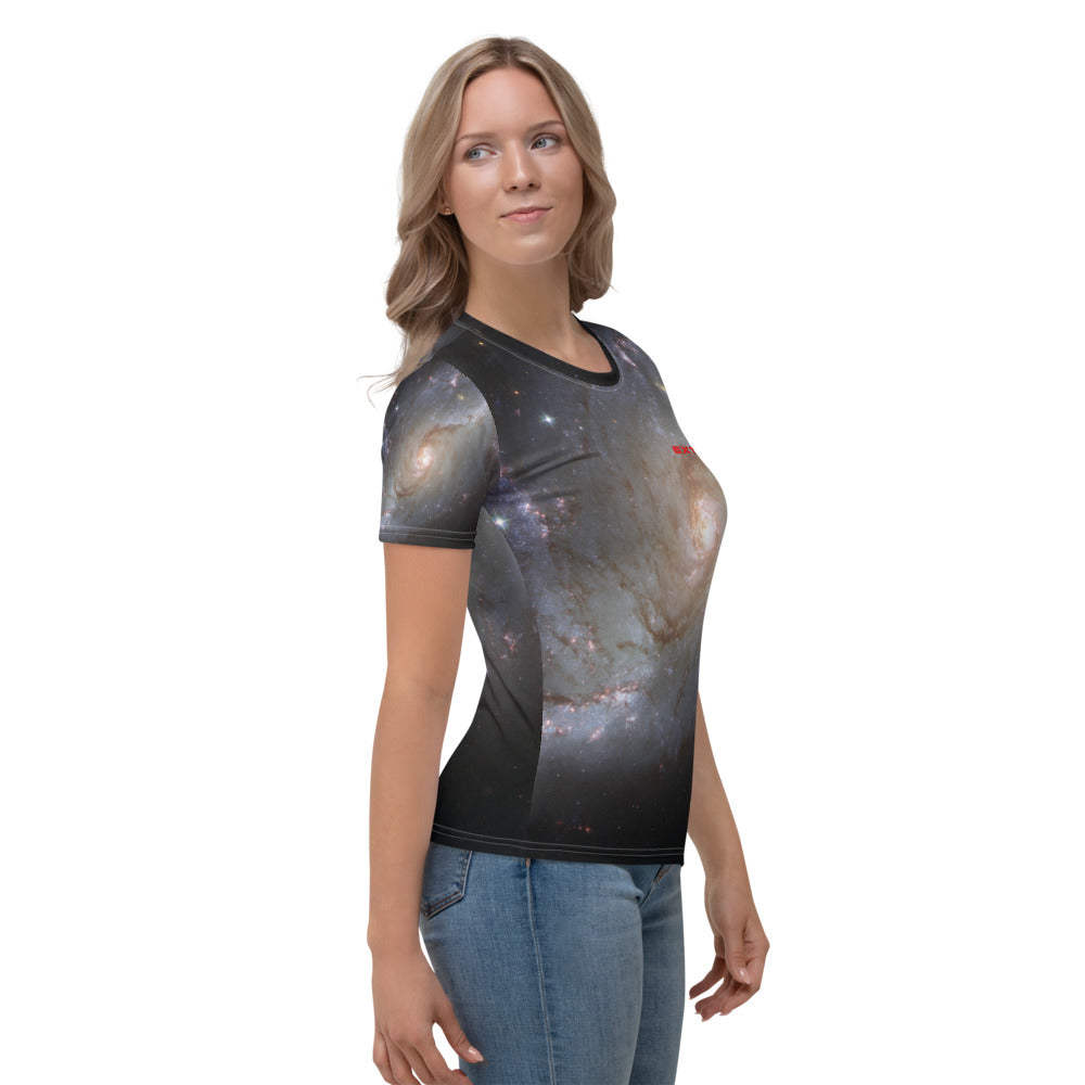 Skydiving T-shirts SPACE - Stellar nursery in the arms - Women's sublimation t-shirt, T-shirt, Skydiving Apparel, Skydiving Apparel, Skydiving Apparel, Skydiving Gear, Olympics, T-Shirts, Skydive Chicago, Skydive City, Skydive Perris, Drop Zone Apparel, USPA, united states parachute association, Freefly, BASE, World Record,