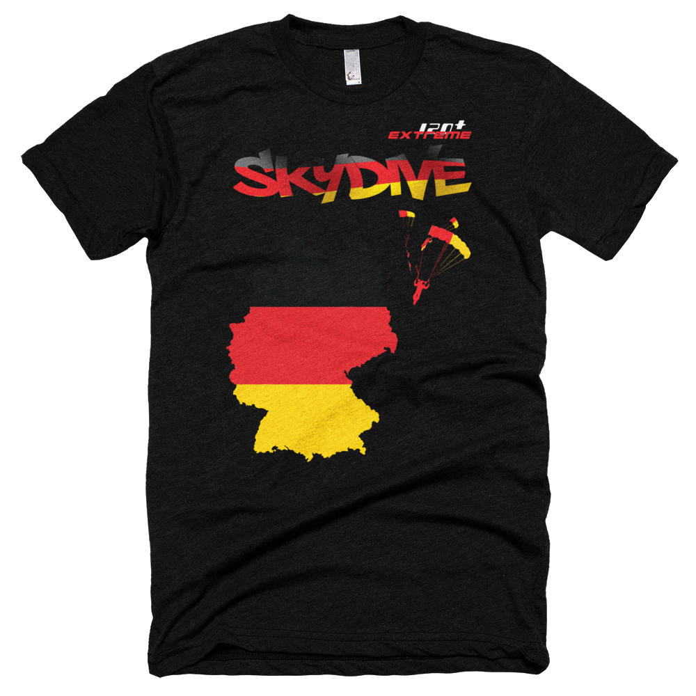 Skydiving T-shirts - Skydive All World - GERMANY - Unisex Tee -, Shirts, Skydiving Apparel, Skydiving Apparel, Skydiving Apparel, Skydiving Gear, Olympics, T-Shirts, Skydive Chicago, Skydive City, Skydive Perris, Drop Zone Apparel, USPA, united states parachute association, Freefly, BASE, World Record,