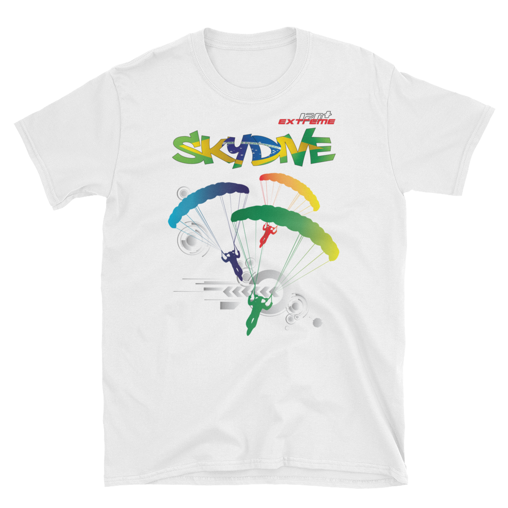 Skydiving T-shirts - Skydive World All Over - BRAZIL - Cotton Tee -, Shirts, Skydiving Apparel, Skydiving Apparel, Skydiving Apparel, Skydiving Gear, Olympics, T-Shirts, Skydive Chicago, Skydive City, Skydive Perris, Drop Zone Apparel, USPA, united states parachute association, Freefly, BASE, World Record,