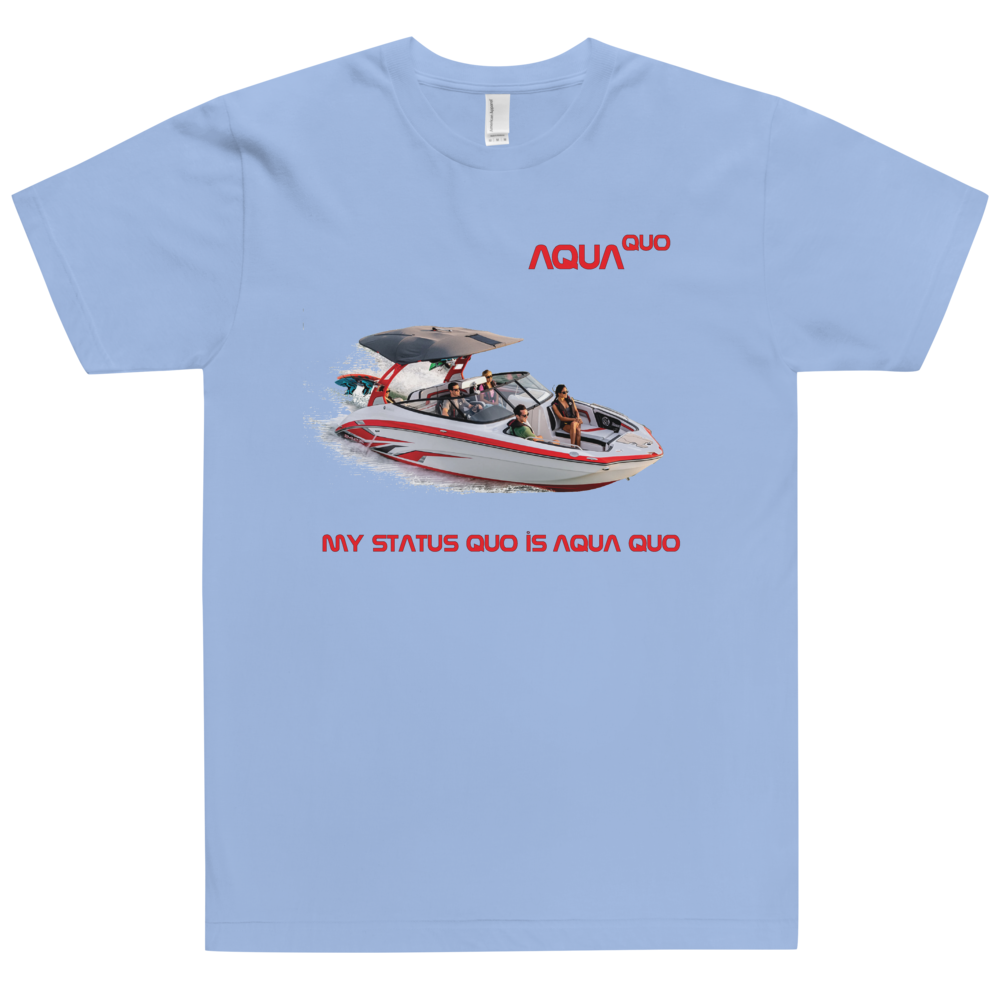 Skydiving T-shirts AquaQuo - "My Status Quo is Aqua Quo" - Unisex T-Shirt, , Skydiving Apparel ™, Skydiving Apparel, Skydiving Apparel, Skydiving Gear, Olympics, T-Shirts, Skydive Chicago, Skydive City, Skydive Perris, Drop Zone Apparel, USPA, united states parachute association, Freefly, BASE, World Record,