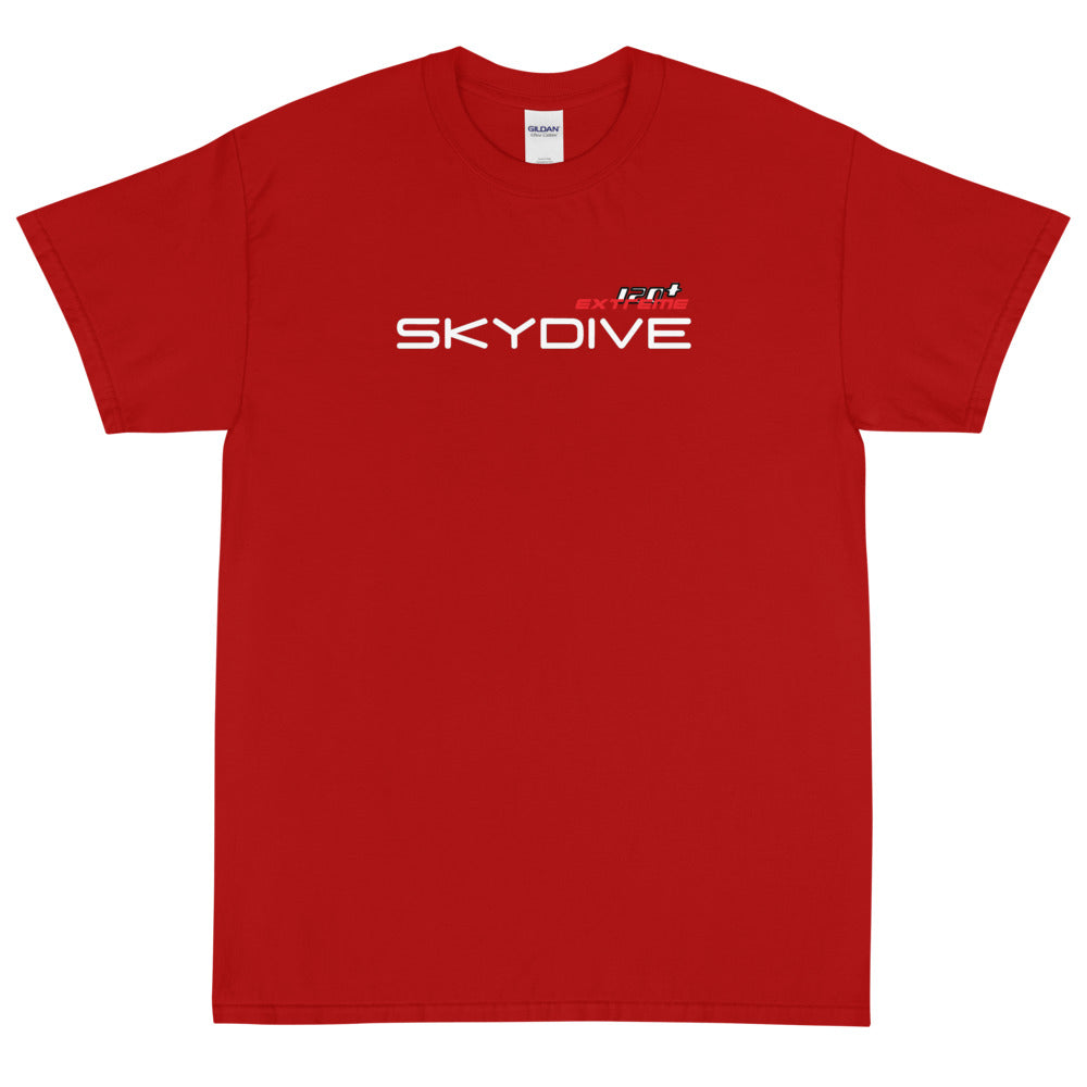 Skydiving T-shirts I ♡ Skydive - First Stupid Jump - eXtreme(RED) - Short Sleeve Men's T-shirt, RED, Skydiving Apparel, Skydiving Apparel, Skydiving Apparel, Skydiving Gear, Olympics, T-Shirts, Skydive Chicago, Skydive City, Skydive Perris, Drop Zone Apparel, USPA, united states parachute association, Freefly, BASE, World Record,